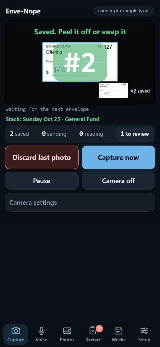 Capture: envelope 127 saved as photo 2